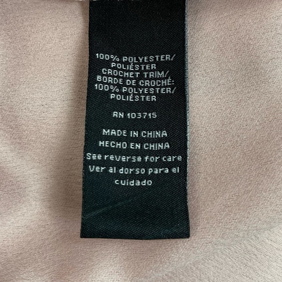 Sharagano Pink Lace Trim Bell Sleeve Popover Blouse Womens Size Medium M - Picture 9 of 11